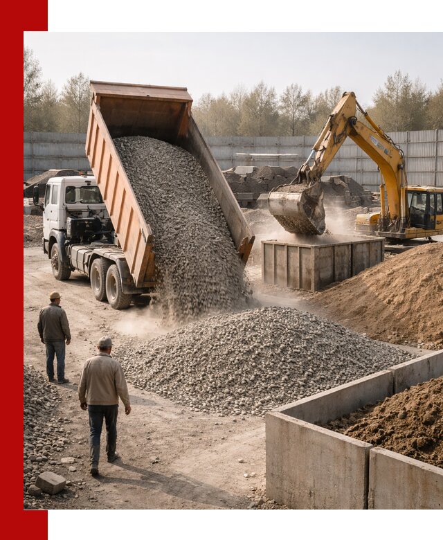 Доставка нерудных материалов с погрузкой и разгрузкой в Пушкино