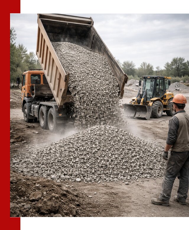 Доставка щебня в Пушкино крупными и мелкими фракциями