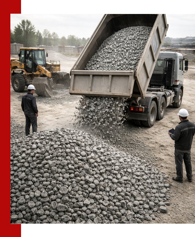 Доставка гранитного щебня фракции 20-40 в Пушкино
