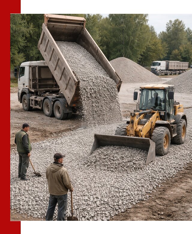 Купить гравийный щебень фракция 20-40 в Пушкино с доставкой