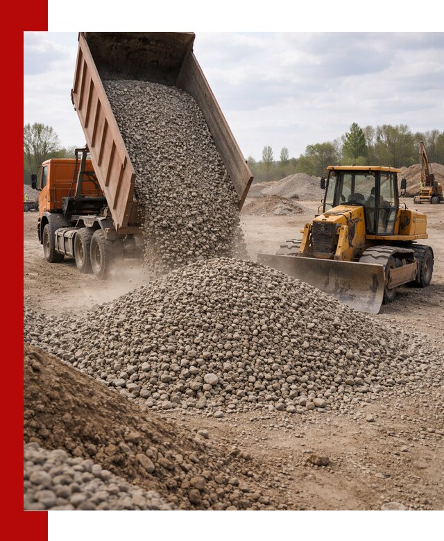 Доставка гравийного щебня фракции 40-70 в Пушкино