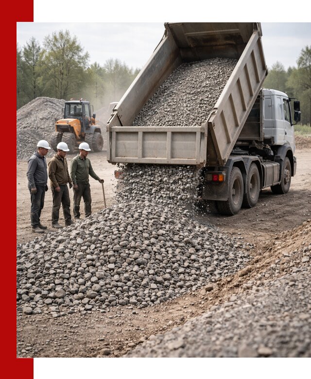 Доставка гравийного щебня фракции 70-120 в Пушкино