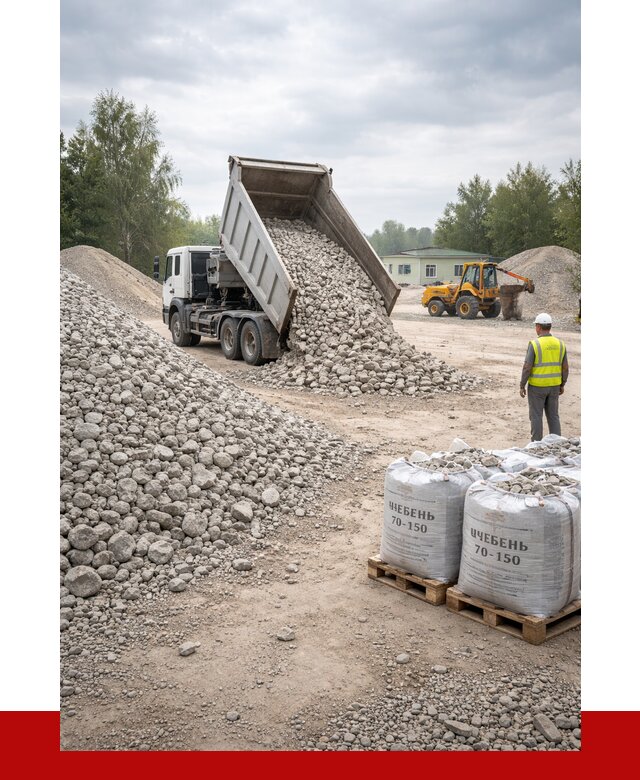 Известняковый щебень фракция 70-150 в Пушкино от 1297 р. | ПРОНЕРУДПшк