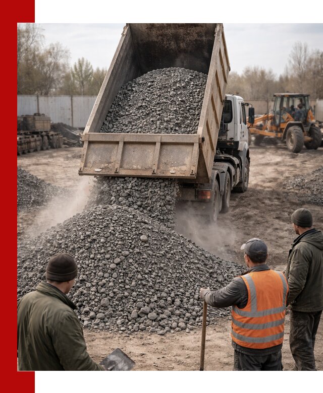 Доставка шлакового щебня в удобные сроки по выгодной цене в Пушкино