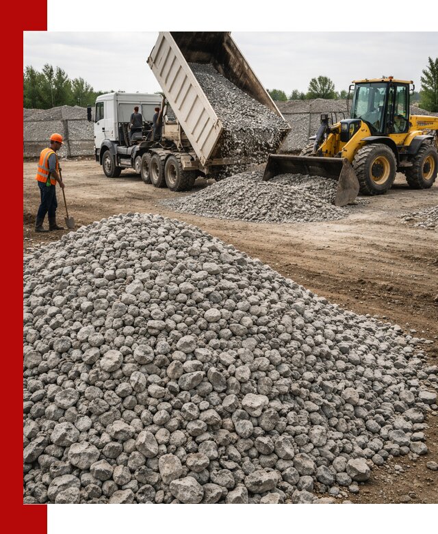 Доставка бетонного щебня фракции 40-70 в Пушкино