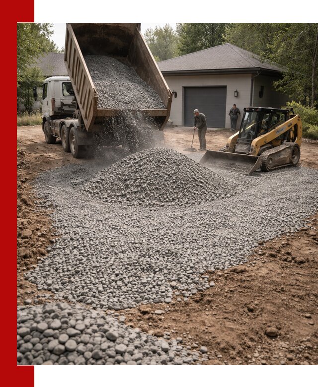 Щебень для парковки в Пушкино: доставка и укладка качественного материала