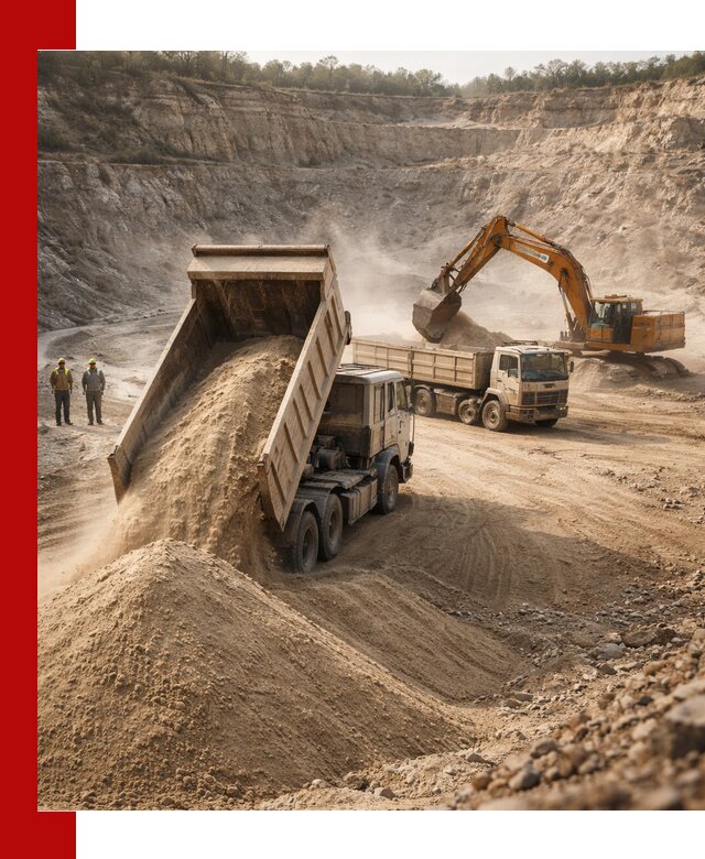 Карьерный песок навалом с доставкой в Пушкино