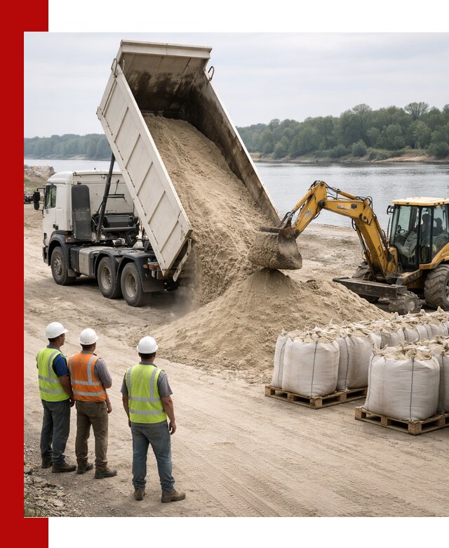 Доставка речного песка в Пушкино самосвалами и погрузкой