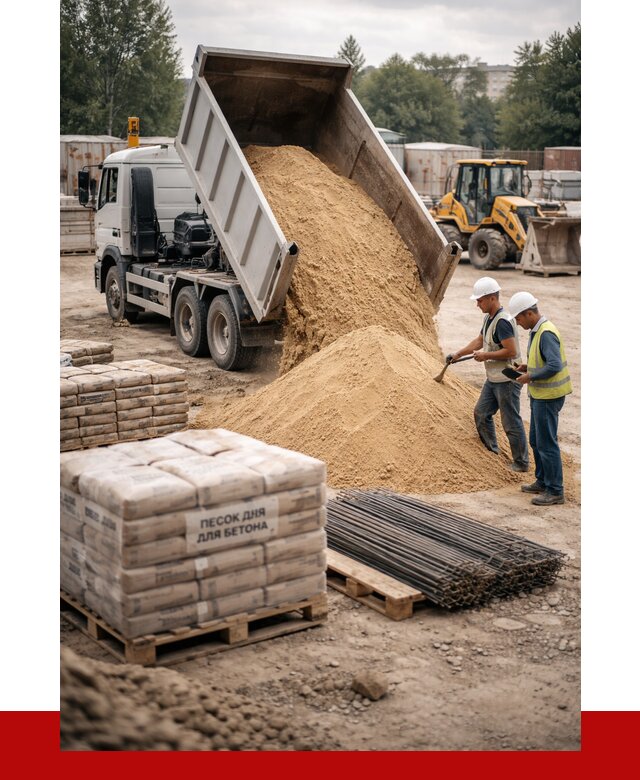 Песок для бетона в Пушкино от 2593 р. с доставкой, ПРОНЕРУДПшк