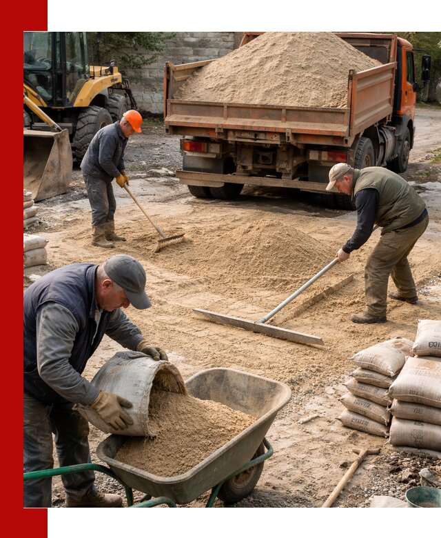 Поставка песка для стяжки в Пушкино с быстрой доставкой