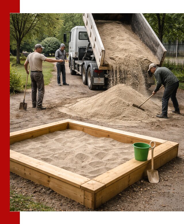 Песок для песочницы с доставкой в Пушкино недорого и чистый