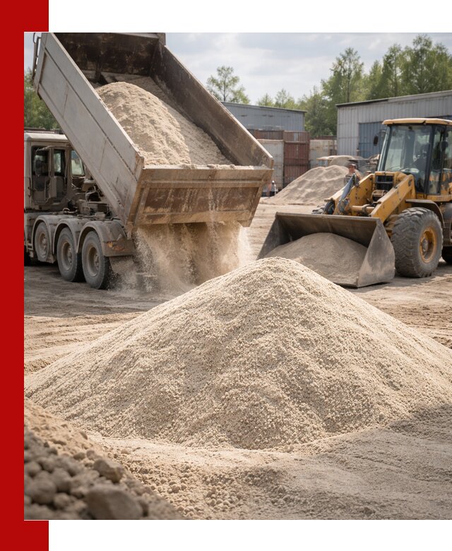 Кварцевый песок с доставкой в Пушкино для строительных работ