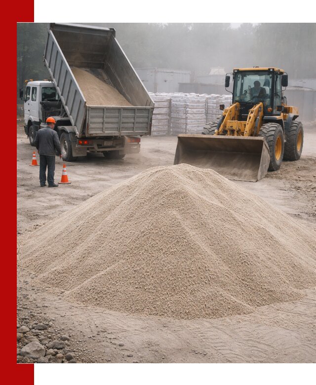 Кварцевый песок фракция 0–8 для стройработ в Пушкино