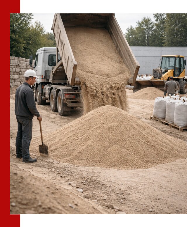 Кварцевый песок фракция 0–3 мм с доставкой в Пушкино