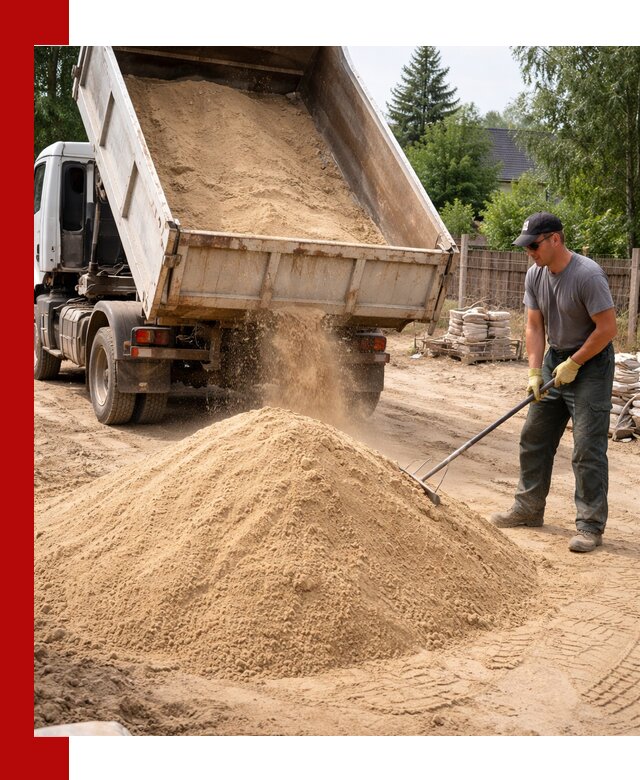 Доставка сухого песка самосвалами в Пушкино
