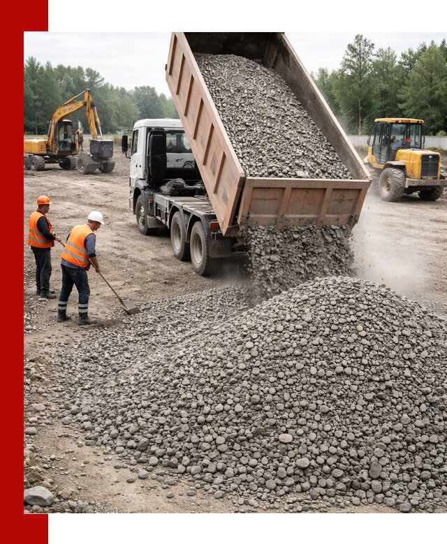 Доставка гравия фракции 40-70 в Пушкино оптом и в розницу