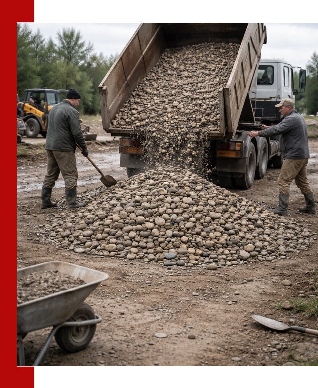 Доставка гальки речной оптом и в розницу в Пушкино