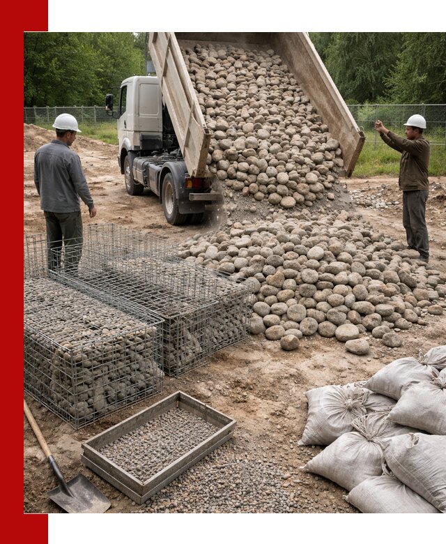 Камень для габионов фракция 70–151 в Пушкино