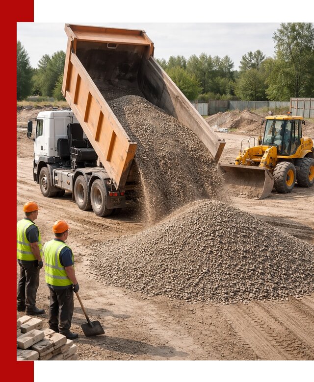 Доставка щебёночно-песчаной смеси ЩПС С7 в Пушкино