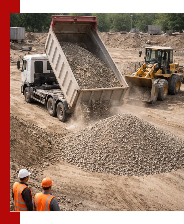 Щебень с песком (ЩГПС С2) с доставкой в Пушкино