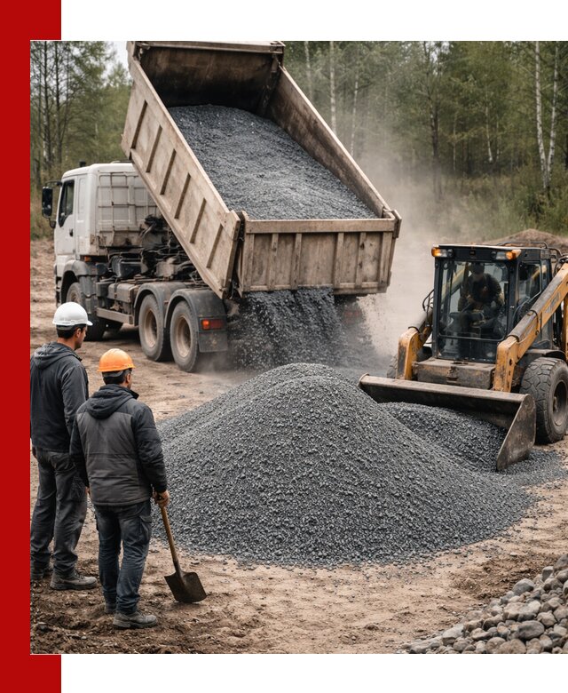 Гранитный отсев 0-5 с доставкой и разгрузкой в Пушкино