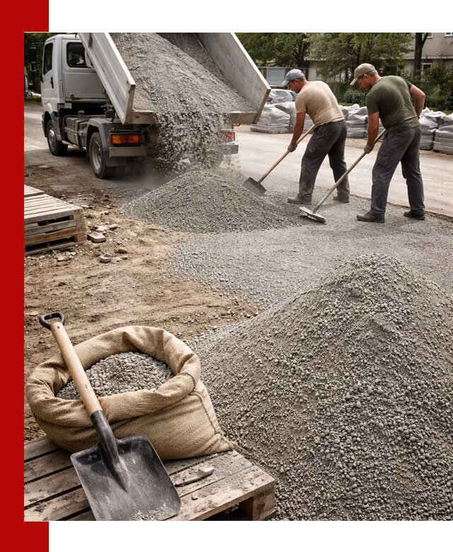 Отсев для тротуарной плитки в Пушкино — доставка и укладка