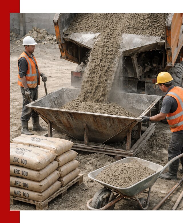 Доставка цементно-песчаной смеси М100 в Пушкино