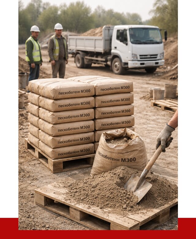 Пескобетон М300 в Пушкино с доставкой от 4823 р. за куб | ПРОНЕРУДПшк