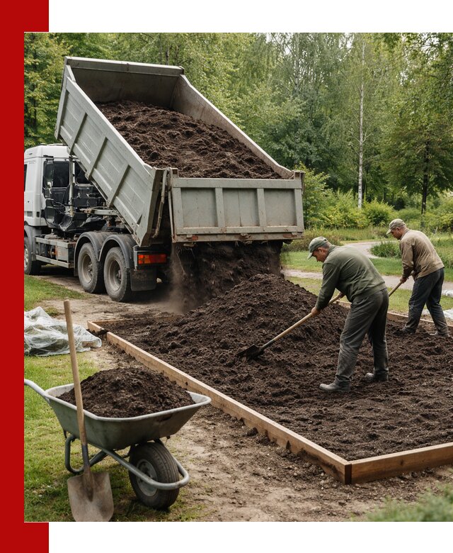 Доставка грунта для озеленения и благоустройства в Пушкино