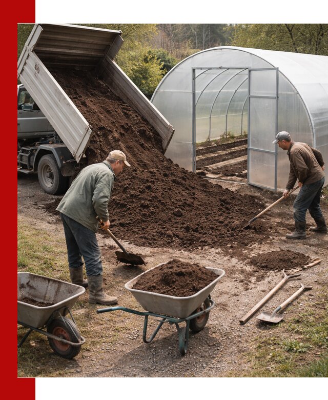 Грунт для теплицы с доставкой в Пушкино — плодородный субстрат под растения