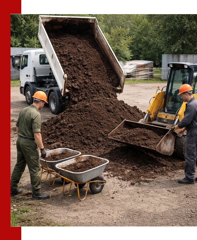 Доставка торфо-земляной смеси в Пушкино для огорода и ландшафта