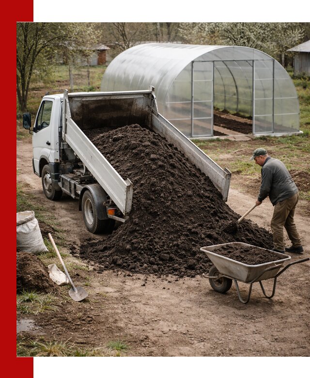 Чернозем для теплицы с доставкой в Пушкино