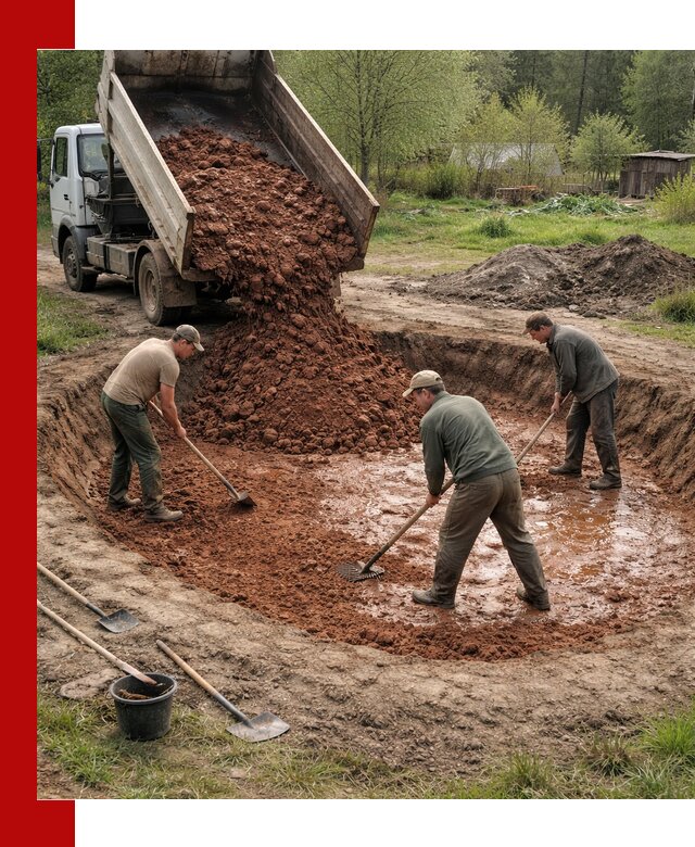 Купить качественную глину для пруда в Пушкино