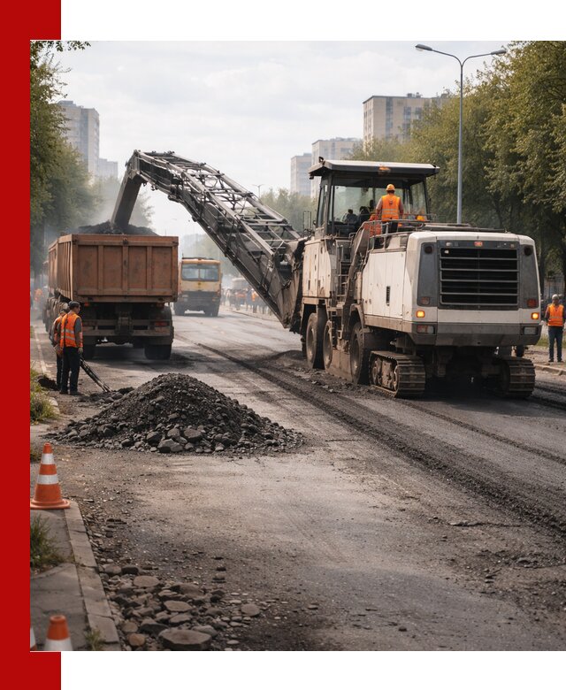 Фрезерованный асфальт в Пушкино — удаление и вывоз старого покрытия