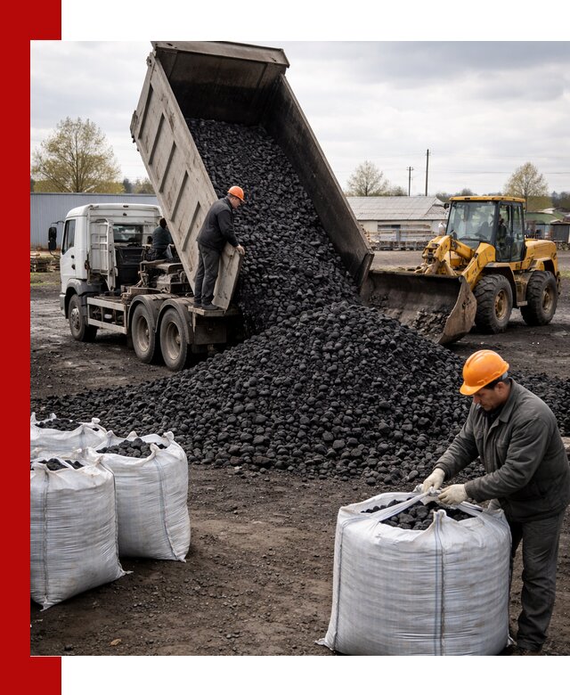 Доставка каменного угля в Пушкино оптом и в розницу