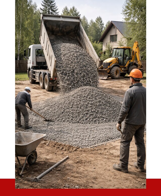 Отсыпка участка щебнем в Пушкино от 6742 р. ПРОНЕРУДПшк