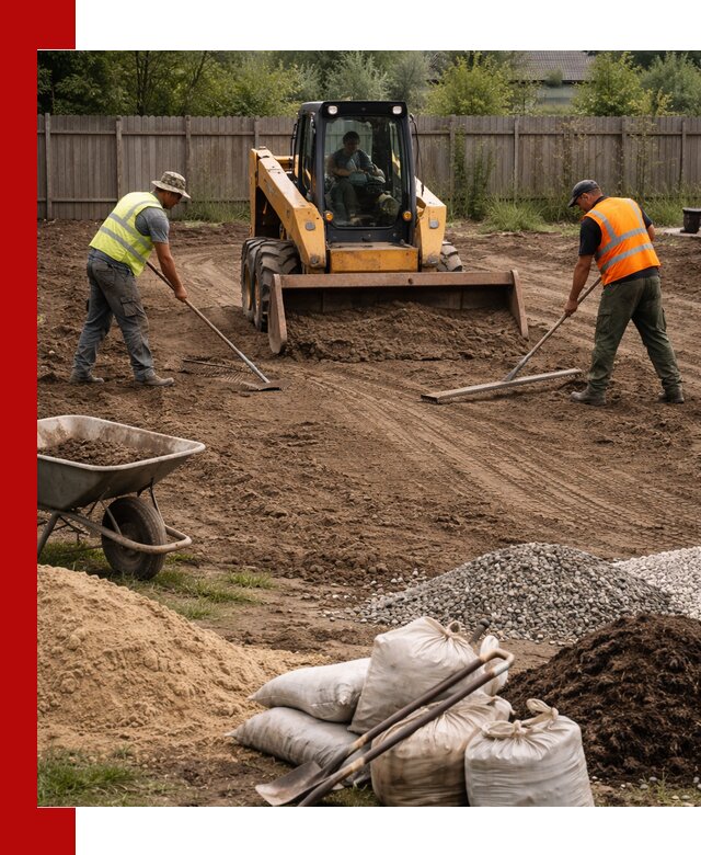 Выравнивание участка под строительство и благоустройство в Пушкино
