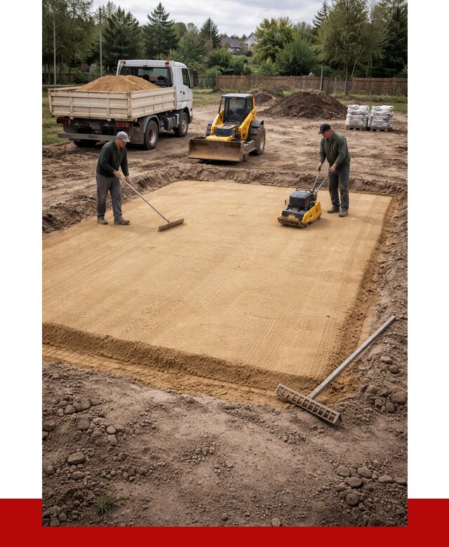 Устройство песчаной подушки в Пушкино от 4668 р. ПРОНЕРУДПшк